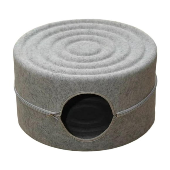 Cama túnel para gatos, cómoda y transpirable, escondite para mascotas pequeñas, gatitos jugando Gris claro