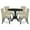 Black, variant on East West Furniture Dublin 5-piece Wood Dining Set in Linen White/Light Beige