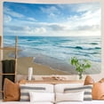 thumbnail image 1 of Tapiz de microtela Sea Waves Beach, 150 x 130 cm, decoración de habitación, 1 of 1
