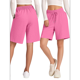 thumbnail image 3 of Pantalones Cortos Holgados con Bolsillos para Mujer, Hasta la Rodilla, para Yoga, Caminar, Hacer Ejercicio, Informales Rosa M, 3 of 7