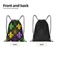 thumbnail image 2 of Yiaed Mardi Gras1 Print Drawstring Bags Drawstring Backpack Bulk String Back Pack Gym Sport Bag-Small, 2 of 5