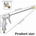 thumbnail image 3 of Ruroz Hose Sprayer Nozzle Heavy Duty, High Pressure Hose Nozzle Water Adjustable Spray Gun Metal Brass Hose Attachment for Washing car, Cleaning, Watering Plants, lawn, Outdoor Gardening., 3 of 8