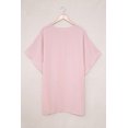 thumbnail image 3 of POGLIP Women's Pink Chic High Low Kimono Top, 3 of 6