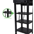 thumbnail image 3 of Mind Reader 4-Tier Adjustable Printer Stand with Wheels, Black, 3 of 7