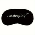 AUMIY 1pc Sleep Eye Mask For Men & Women ”I‘m Sleeping” Letter Print
