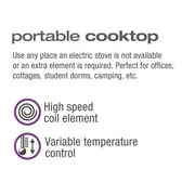 Salton Stainless Steel Portable Cooktop