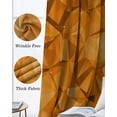 thumbnail image 3 of Orange Geometric Kitchen Curtains Modern Luxury Aesthetic Abstract Motifs Cafe Short Curtains for Bathroom Blackout Window Curtain Small Window Treatment Drapes for Bedroom Living Room 52"x45"x2, 3 of 9