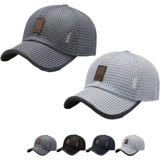 Optimumeny Gorra de béisbol informal de verano al aire libre, sombrero de malla transpirable, sombrero de camionero, gorra de béisbol