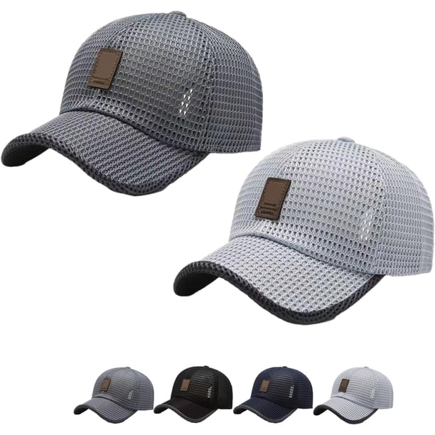 Optimumeny Gorra de béisbol informal de verano al aire libre, sombrero de malla transpirable, sombrero de camionero, gorra de béisbol