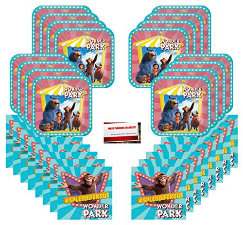 Wonder Park Happy Birthday Party Supplies Bundle Pack for 16 Guests Plus Party Planning Checklist by Mikes Super Store