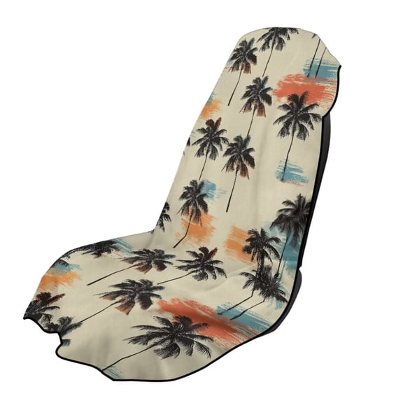 ZUXONGSY Car Seat Cover Towel Palm Tree Print Towel Bucket Seat Covers Wear-Resistan Auto Front seat Protector Gift for Car Outdoor Sport Activities