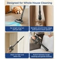 thumbnail image 3 of KISSAIR Cordless Vacuum Cleaners rechargeable 50min 2200mah Lightweight Led Display Screen Stick Vacuum Cleaners for Home Carpet Hardwood Floor Pet Hair, Grey, 3 of 9