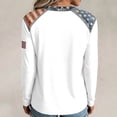 thumbnail image 4 of 4th of July Shirts Women Loose 3/4 Sleeve USA Flag Print T Shirt Round Neck Independence Day Patriotic Pullover USA 250th Anniversary Celebration Party 1776-2026 Blouses, L, 4 of 4