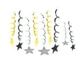 thumbnail image 2 of Holloyiver 24 Pcs Patriotic Star Hanging Swirls Decorations, Swirls with Black Yellow Silver Stars Ceiling Hanging Ornaments for 4th of July Independence Day Memorial Day Graduation Party Supplies, 2 of 7
