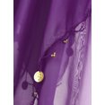 thumbnail image 7 of Kaerm Women's Bell Dance Chiffon Skirt with Coin Tribal Folk Dance Swing Dress Belly Dancewear Purple One Size, 7 of 7