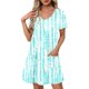 thumbnail image 1 of Vestido Corto de Verano Moda Gradiente Corto de Manga en V Cuello Vestido Casual, Poliéster Ligero de Verano, Lavado de Manos, 1 of 7