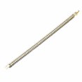 thumbnail image 2 of Gold-Tone Brass Cubic Zirconia Link Chain Smooth Tennis Bracelet Black T166, 2 of 5