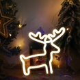 thumbnail image 4 of Christmas Deer Night Lights, Christmas Decoration Neon Lights, USB Battery Operated Small Christmas Modelling Lights, Energy Saving Soft Warm Light Portable Christmas Decor, 4 of 7