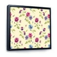 thumbnail image 3 of Designart 'Blue and Pink Pansy Flowers I' Traditional Framed Canvas Wall Art Print, 3 of 5