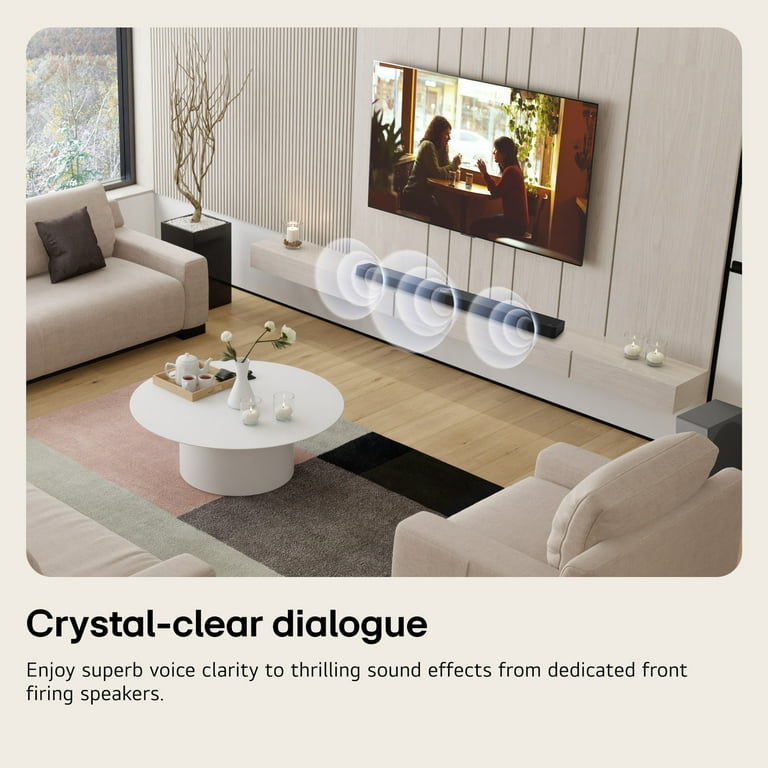 LG Soundbar with Dolby Audio and Rear Speakers S55TR