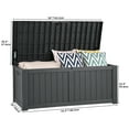 thumbnail image 2 of Dextrus Outdoor Storage Deck Box 120 Gallon - Large Resin Patio Storage for Outdoor Pillows, Garden Tools and Pool Supplies - Waterproof and Lockable (Dark Grey), 2 of 6
