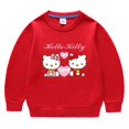 thumbnail image 3 of Hello Kitty ropa para niños estampado de dibujos animados niñas dulce cuello redondo manga larga Sudadera con capucha suéter bebé estudiante Casual Top de algodón, 3 of 5