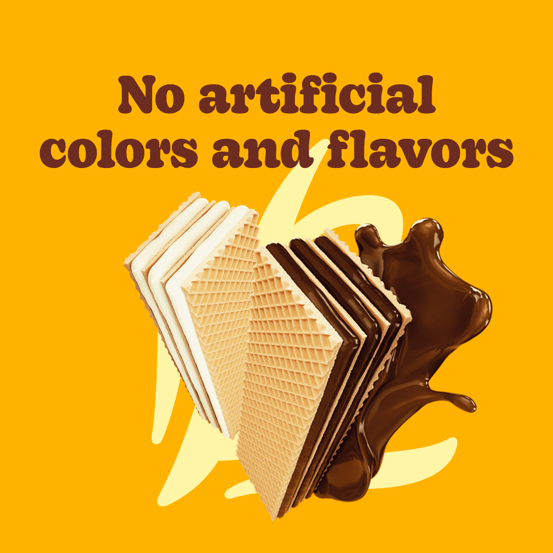 (4 pack) Bauducco Chocolate & Vanilla Wafer Cookies, Single Serve Crispy & Delicate Wafer Cookies, Pack of 20, 28.2oz