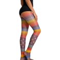 thumbnail image 4 of Vjnyvs Sweet Rainbow Pantyhose for Women, Halloween Striped Tights Elastic Colorful Stockings Thin Leggings Tights For Party,Festival, 4 of 7