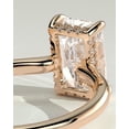 thumbnail image 4 of CAPRICARATS 2.00Ct Radiant Cut Moissanite Floating Low-Set Solitaire Engagement Ring – Hidden Halo Flush Design in 18K Rose Gold for Women, 4 of 6