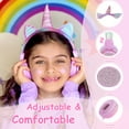 thumbnail image 2 of Kids Headphones,Charlxee Unicorns Wired Headsets with Gifts Packing include Sticker&Bracelet for Girls,Built-in Mic&On/Over Ear HD Stereo for Online Study/School/Tablet with Nylon Cable-Pink, 2 of 8