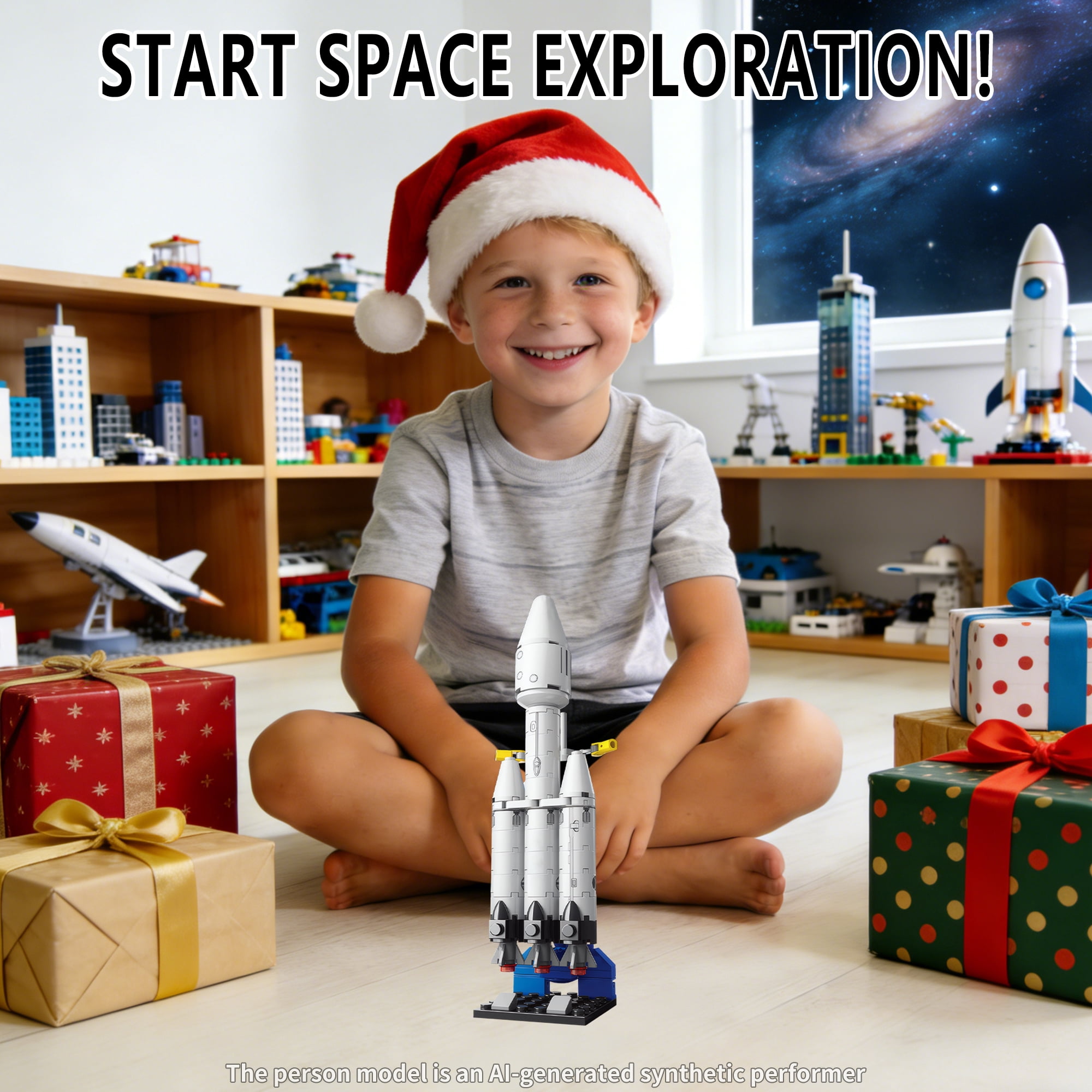 69 PCS Space Building Block Toys Set, STEM Educational Toy, Space Exploration Shuttle Gift for Ages 6+