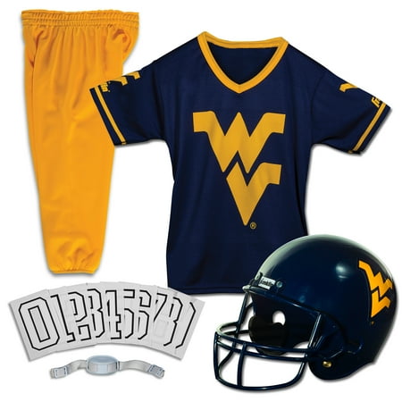 West Virginia Mountaineers Brass - Franklin Sports NCAA West Virginia Mountaineers Uniform Set, Medium