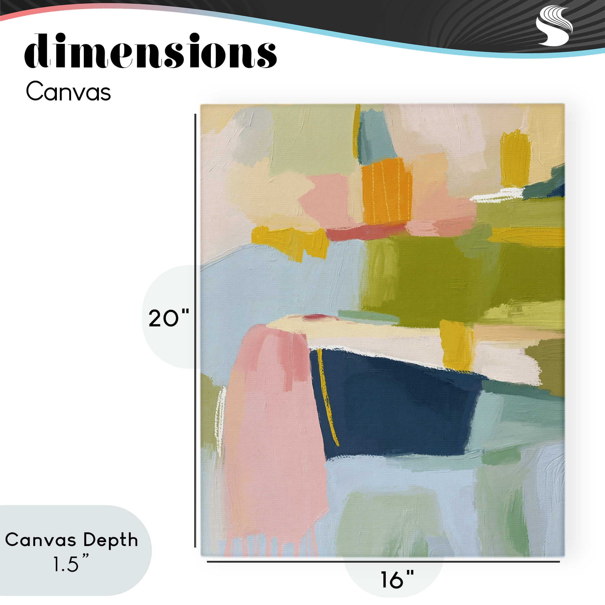 Stupell Industries Pastel Wonder Brushstrokes Canvas Wall Art, design by Lisa Nohren