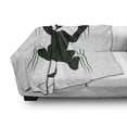 thumbnail image 3 of Modern Soft Flannel Fleece Throw Blanket, Cat Scratching the Wall Animal Fun Kitty Pet Humor Illustration, Cozy Plush for Indoor and Outdoor Use, 50" x 60", Dark Green White, by Ambesonne, 3 of 6