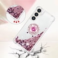 thumbnail image 3 of Funda para Samsung Galaxy S24 Plus 5G con Brillo Líquido Flotante, Purpurina, Parachoques y Anillo Giratorio Soporte, 3 of 5