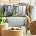thumbnail image 5 of Ambesonne Urban Throw Pillow Cover 2 Pack, Sunset in New York City, 20", White and Eggshell, 5 of 5