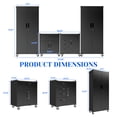 thumbnail image 2 of IKIMI Heavy Duty Metal Garage Storage Cabinet System with Drawers and Wheels, Black, 4-Piece Set, 2 of 6