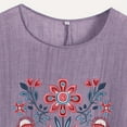 thumbnail image 4 of Vestidos Casuales Para Mujer, Blusas De Mujer De Moda Camisetas estampadas de moda para mujer, blusas casuales de lino holgadas de manga corta con cuello redondo y raglán, 4 of 4
