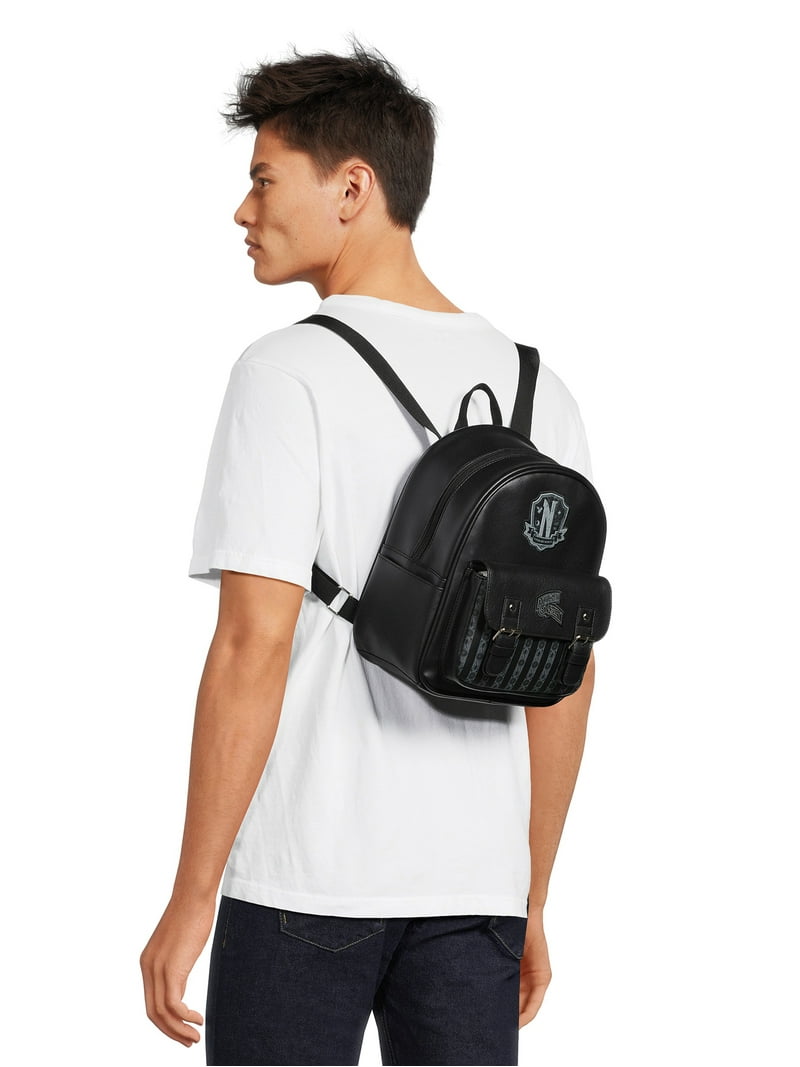 Wednesday Addams Women's Mini Backpack, Black, Polyurethane, Zip Closure, Nevermore Academy Inspired - Walmart.com Wednesday Addams Women's Mini Backpack, Black, Polyurethane, Zip Closure, Nevermore Academy Inspired - Walmart.com