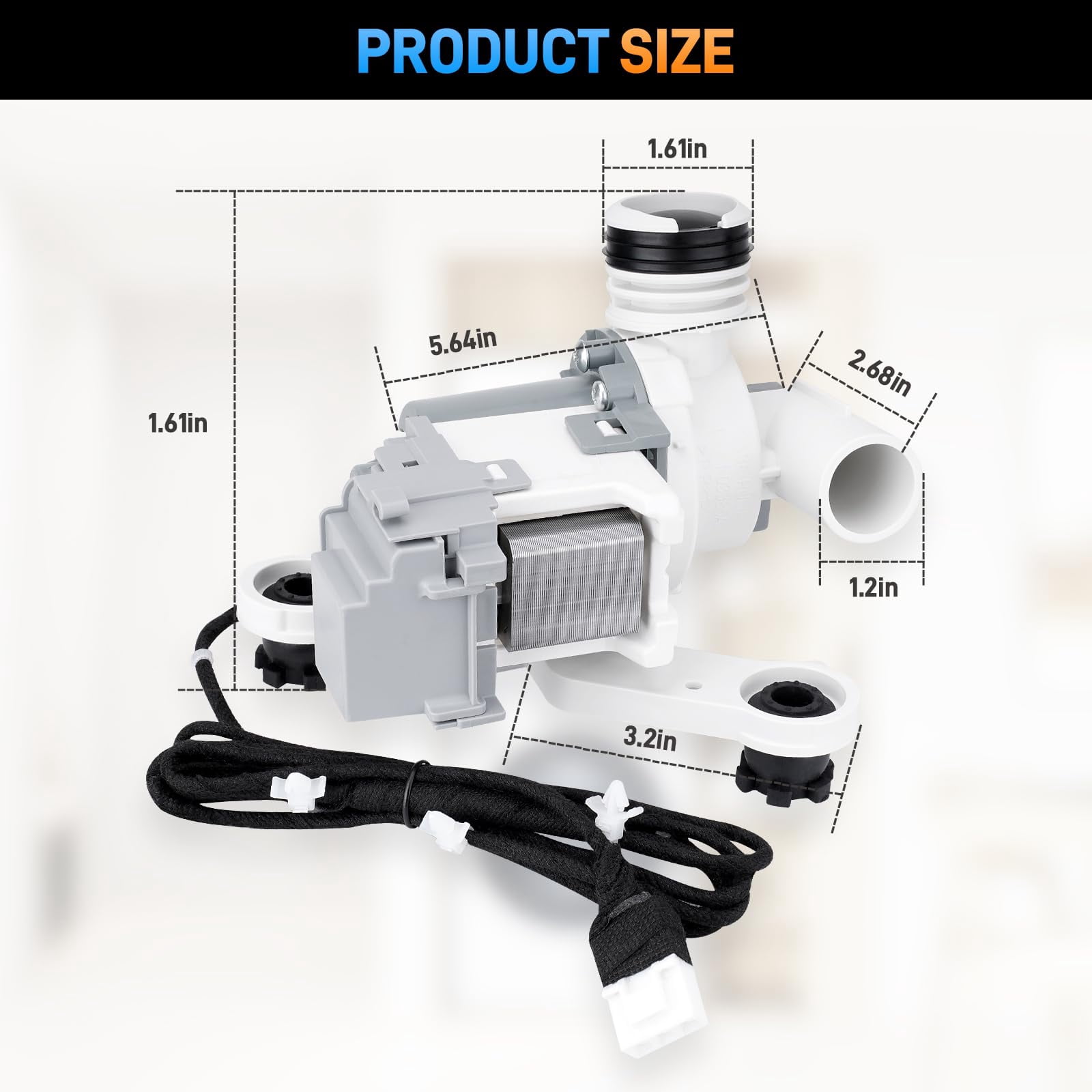 Washer Drain Pump Assembly For Samsung Washing Replaces DC97-19289F PX3516-01