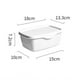 thumbnail image 3 of Dispensador de toallitas húmedas de plástico blanco con tapa | Contenedor de escritorio para guardar toallitas y mascarillas | Organizador compacto para baño, cocina o escritorio | Incluye 1 papel, 3 of 9
