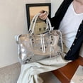 thumbnail image 5 of Stylish Shoulder Bag for Women Top Handle Bag Large Capacity Messenger Bag PU Leather Crossbody Bag Rivets Handbag, 5 of 5