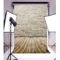 thumbnail image 2 of ABPHOTO 5x7ft Photography Backdrop Old Interior with Brick Wall and Wooden Floor Backdrops for Photo Shoots Newborn Lovers Party Adult Kids Baby, 2 of 4