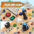 thumbnail image 2 of Dinosaur Busy Board with 8 LED Light switches for Toddler Board Games, 2 of 8