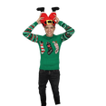 thumbnail image 1 of Sueter Ugly Botas Navideñas Infantil REV Color verde tejido, 1 of 2