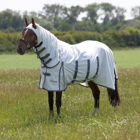 Shires Highlander Plus Sweet Itch Combo - Midge-Proof 600D White/Air Force / 84
