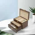 thumbnail image 3 of 28-Slot Men Watch Box Wooden Display Case Organizer Show Tray Jewelry Storage, 3 of 26