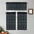 thumbnail image 4 of Window Valance Curtain for Small Window, Boho Geometric Kitchen Valance 1 Panel Modern Tribal Cafe Curtains Window Treatments for Living Room Rod Pocket Drape, 52 × 15 Inch, Grey Boho, 4 of 9
