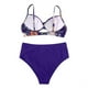 thumbnail image 5 of MKLEKYY Trajes De Baño Mujer Women High Waisted Bikini Sexy Push Up Two Piece Swimsuits Vintage Swimsuit Two Piece Retro Ruched High Waist Print Bikini Set 2742, 5 of 5