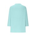 thumbnail image 5 of Summer Akafmk 3/4 Sleeve Shirts for Women,Summer Womens Button Up Tunic Tops,Fashion Top Tees Casual V-Neck Buttons Solid Loose T-Shirt Blouses Shirts, 5 of 5